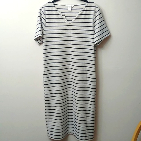 🎉HP🎉Christopher & Banks Stripe Print T-shirt Dress, S - Picture 1 of 6
